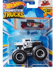 Buggy Hot Wheels Monster Trucks - Bone Shaker, s autićem